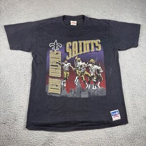 New Orleans Saints 90s Vintage Single Stitch T Shirt Size XL NutMeg Tag NFL